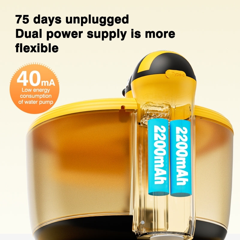 Little Bee 2.2L Wireless Pet Water Fountain Rechargeable Intelligent Sensing Cat Fountain Dog Water Dispenser