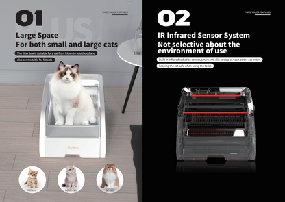 Soikoi Smart Automatic Cat Litter Box-Open model