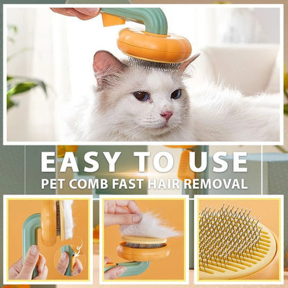 Cat Comb Cat Brush Pet Pumpkin Brush Self Cleaning Massage Comb for Cat Dog Sikat Kucing