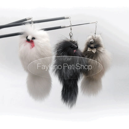 Faylano Cat Teaser, Cat Toys, Three-tier Retractable, Fishing-style